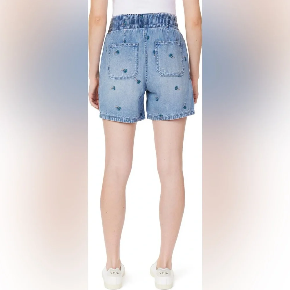 Kensie Blue Denim Shorts‎ with Drawstring
